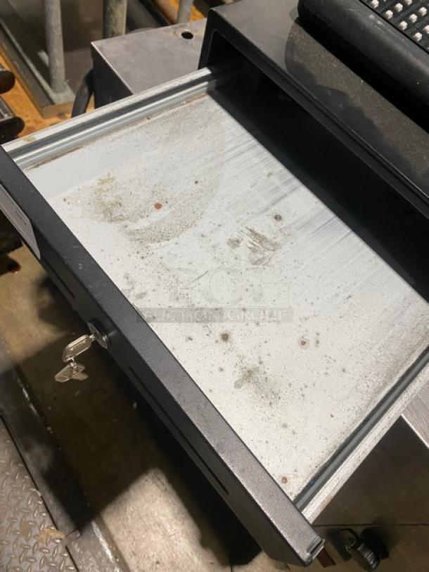 Sam4s Commercial Black Electric Powered Countertop Food Service Cash Register! With Cash Drawer! Model: SPS-320 SN: 1106270008! 120V 1 Phase! - Image 8 of 9