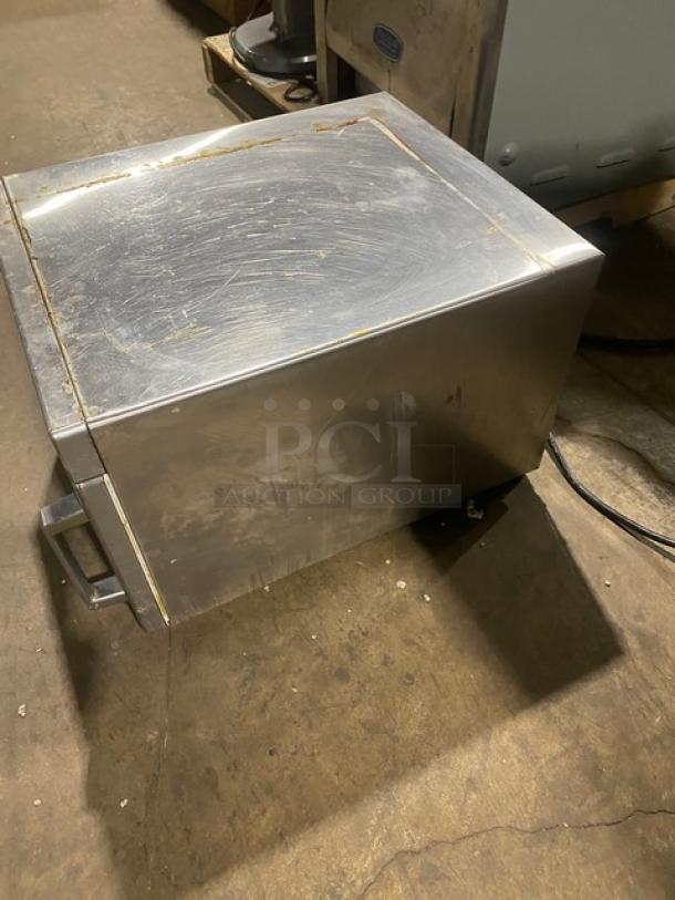 Amana Commercial Stainless Steel Electric Powered Stackable Countertop Heavy Duty Microwave Oven! With One-Touch Programable Controls! Model: HDC182 SN: 1701121366! 208/240V! On Legs! - Image 3 of 8