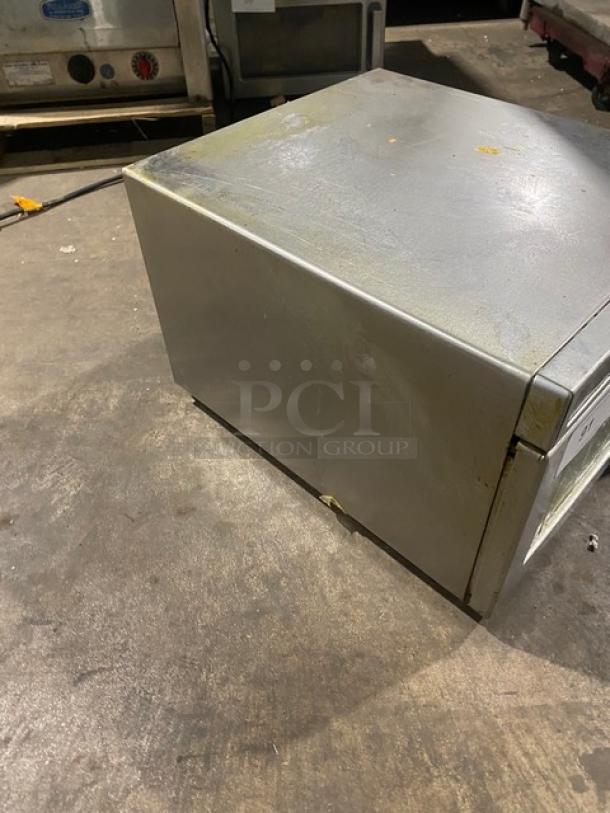 Amana Commercial Stainless Steel Electric Powered Stackable Countertop Heavy Duty Microwave Oven! With One-Touch Programable Controls! Model: HDC182 SN: 1604121928! 208/240V! On Legs! - Image 2 of 8