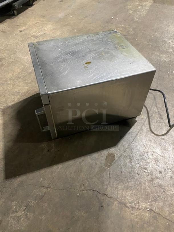 Amana Commercial Stainless Steel Electric Powered Stackable Countertop Heavy Duty Microwave Oven! With One-Touch Programable Controls! Model: HDC182 SN: 1604121928! 208/240V! On Legs! - Image 3 of 8