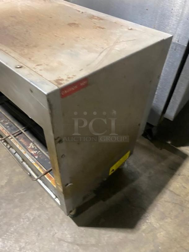 Lang Meltmaster Plus-II Series Commercial Stainless Steel Electric Powered Wall/Countertop Mounted Salamander Broiler/Cheese Melter! With Wire Rack! Model: MM24 SN: D37121! 240V 1 Phase! On Legs! - Image 2 of 8