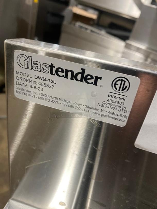 Glastender! 2023 Late Model! Commercial Stainless Steel Side-Mounted Underbar Dry Waste Unit! With 6" Waste Chute! With Back Splash! Model: DWB-15L! On Legs! 2X Your Bid! - Image 4 of 4