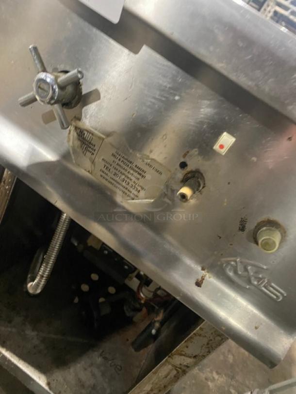AXIS Commercial Stainless Steel Natural Gas Powered Single Floor Model Pasta Cooker! With Fresh Water Valve & Control Knob! With Back Splash! With Assorted Mesh Baskets! Model: AX-SPG SN: 90MF.406! On Casters! - Image 8 of 10