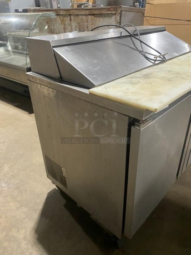 Fagor Commercial Stainless Steel 2 Door Refrigerated Bain Marie Style Mega Top Salad/Sandwich Prep Table! With Removable Cutting Board! Model: FST-48-12 SN: 11100920M! 115V 1 Phase! On Casters! - Image 2 of 9
