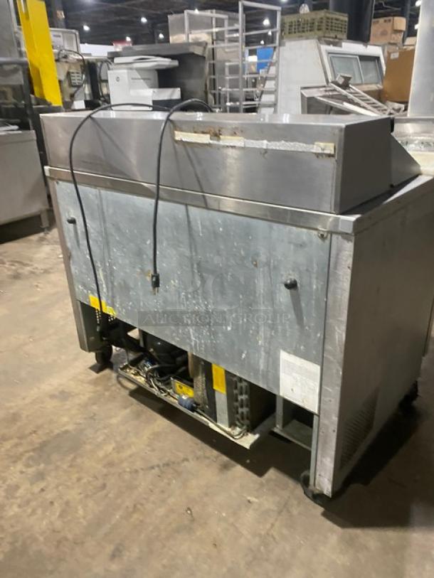 Fagor Commercial Stainless Steel 2 Door Refrigerated Bain Marie Style Mega Top Salad/Sandwich Prep Table! With Removable Cutting Board! Model: FST-48-12 SN: 11100920M! 115V 1 Phase! On Casters! - Image 3 of 9