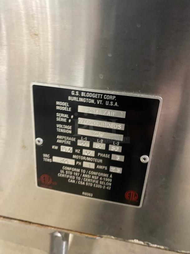 Blodgett Commercial Stainless Steel Electric Powered Single Stack Combi-Oven/Steamer! With Wire Oven Racks! Model: BC14E/AB SN: 070203.1H060S! 208V 3 Phase! On Legs! - Image 7 of 9