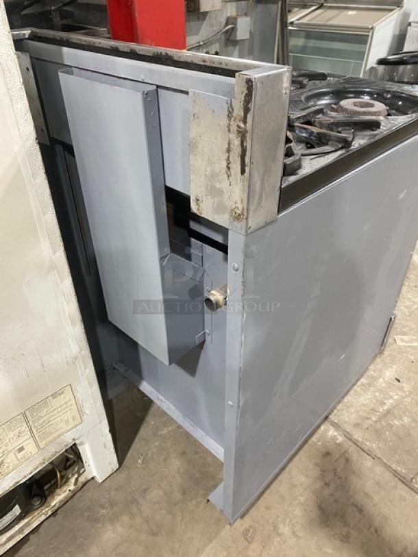 Wolf Commercial Stainless Steel Natural Gas Powered 4 Burner Range/Oven Combo! With Wire Oven Rack! On Legs! - Image 4 of 8