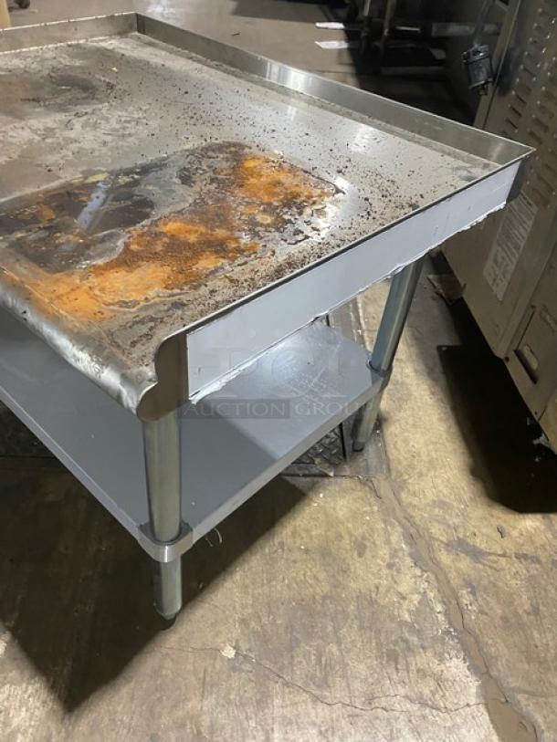 Hally Commercial Stainless Steel Worktop Equipment Stand! With Back & Side Risers! With Single Undershelf! Model: EQ2836! On Legs! - Image 2 of 8