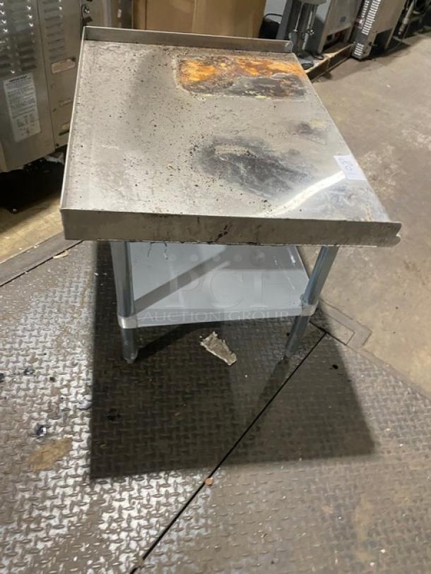 Hally Commercial Stainless Steel Worktop Equipment Stand! With Back & Side Risers! With Single Undershelf! Model: EQ2836! On Legs! - Image 3 of 8