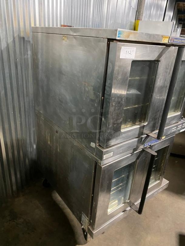 Bakers Pride Cyclone Series Commercial Stainless Steel Electric Powered Double Stacked Convection Oven! Energy Star Certified! With Wire Oven Racks! Model: GDCO-E1 SN: 555361611004! 208V 1 Phase! On Casters! 2X Your Bid Makes One Unit! - Image 4 of 12