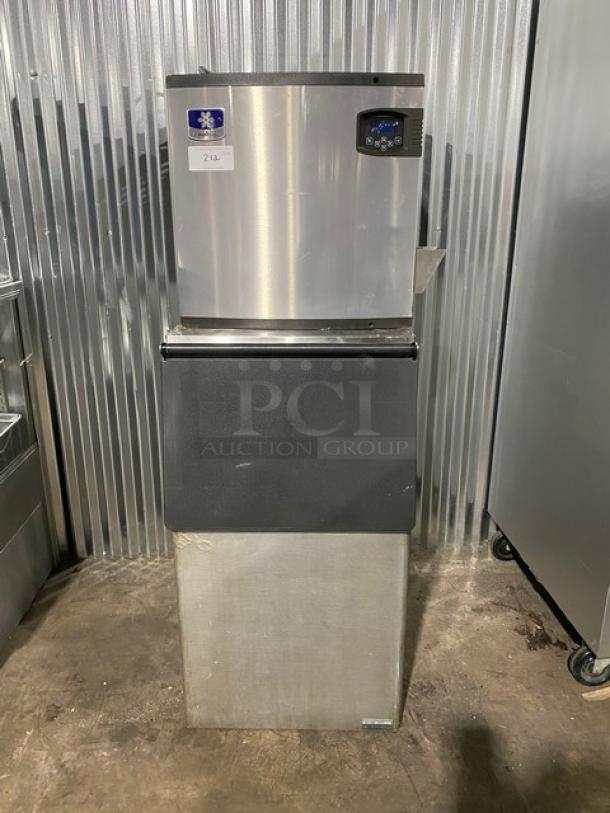 Manitowoc Indigo Series Commercial Stainless Steel Air-Cooled Cubed Style Ice Making Machine Head/Full Size Ice Bin Combo! With Lift-Up Style Access Door! Model: IR0520A-161 SN: 1101257602! 115V 1 Phase! With Legs! 2X Your Bid Makes One Unit! - Image 1 of 11