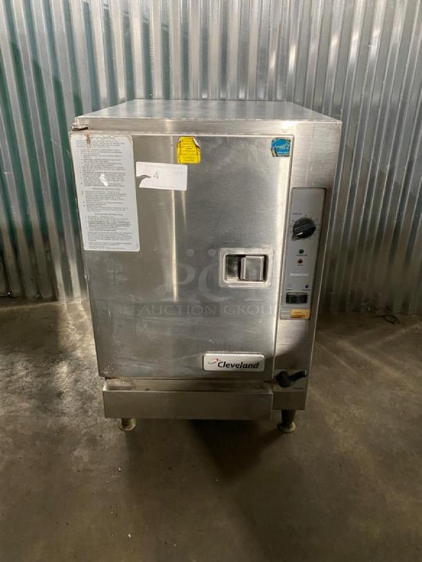 Cleveland Range SteamChef Series Commercial Stainless Steel Natural Gas Powered Countertop Convection Steamer! Energy Star Certified! With Built-In Pan Holding Rack! Model: 22CGT6.1 SN: 1310230000068! 120V 1 Phase! On Legs! - Image 1 of 11