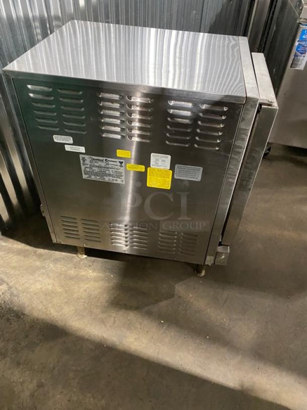 Cleveland Range SteamChef Series Commercial Stainless Steel Natural Gas Powered Countertop Convection Steamer! Energy Star Certified! With Built-In Pan Holding Rack! Model: 22CGT6.1 SN: 1310230000068! 120V 1 Phase! On Legs! - Image 4 of 11