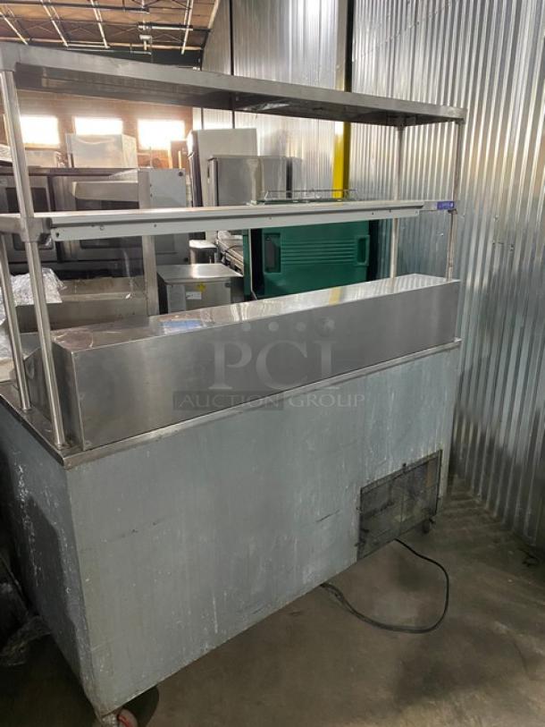 Cooltech Commercial Stainless Steel 2 Door Refrigerated Bain Marie Style Mega Top Salad/Sandwich Prep Table! With Double Overhead Shelves! With Removable Cutting Board! With Poly Coated Wire Rack! Model: CTR-60BM SN: C113819! 120V! On Casters! - Image 3 of 11