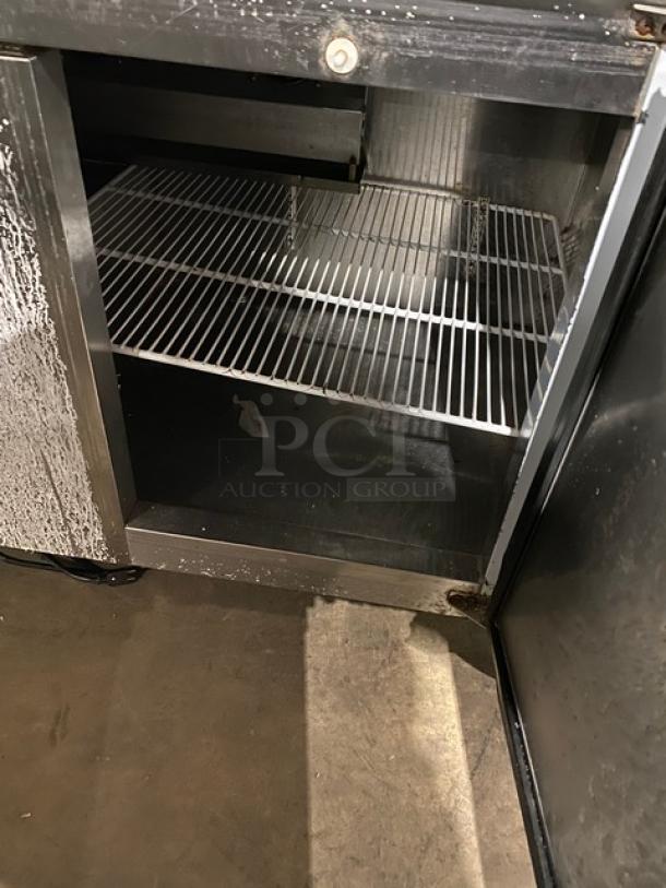Cooltech Commercial Stainless Steel 2 Door Refrigerated Bain Marie Style Mega Top Salad/Sandwich Prep Table! With Double Overhead Shelves! With Removable Cutting Board! With Poly Coated Wire Rack! Model: CTR-60BM SN: C113819! 120V! On Casters! - Image 6 of 11