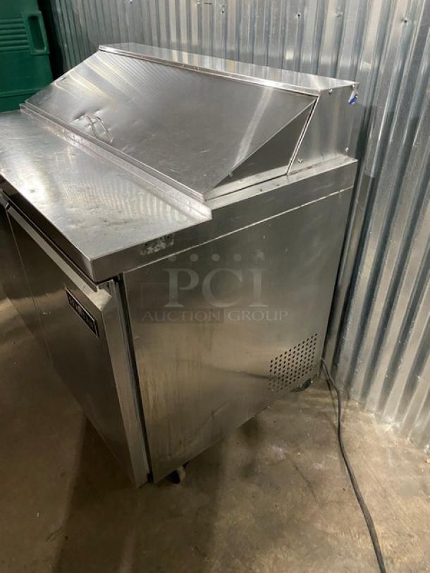 Spartan Commercial Stainless Steel 2 Door Refrigerated Bain Marie Style Mega Top Salad/Sandwich Prep Table! With Poly Coated Wire Racks! Model: SST-48! 115V! On Casters! - Image 4 of 11