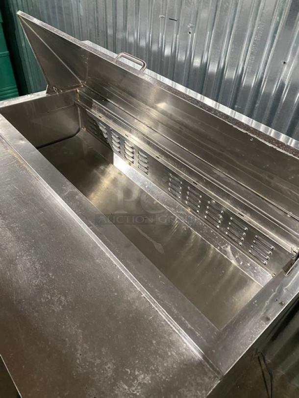 Spartan Commercial Stainless Steel 2 Door Refrigerated Bain Marie Style Mega Top Salad/Sandwich Prep Table! With Poly Coated Wire Racks! Model: SST-48! 115V! On Casters! - Image 5 of 11