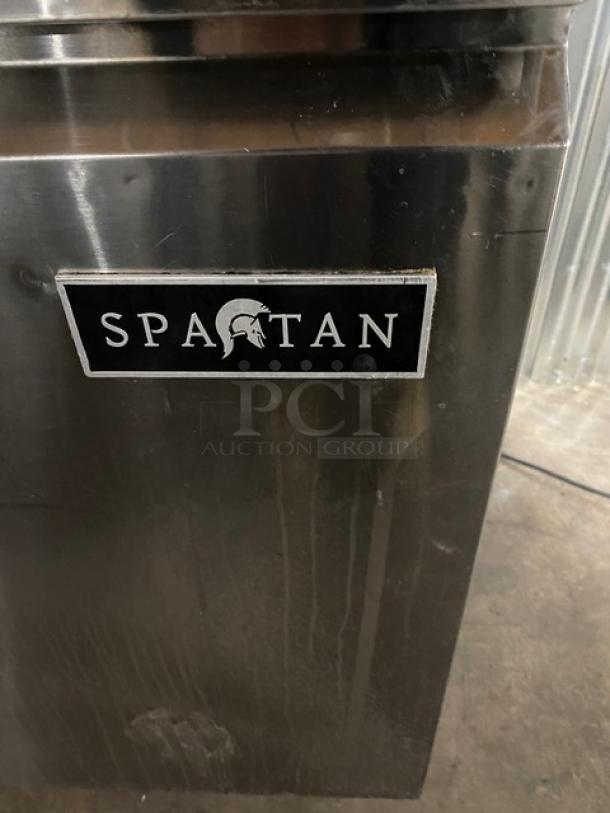 Spartan Commercial Stainless Steel 2 Door Refrigerated Bain Marie Style Mega Top Salad/Sandwich Prep Table! With Poly Coated Wire Racks! Model: SST-48! 115V! On Casters! - Image 7 of 11