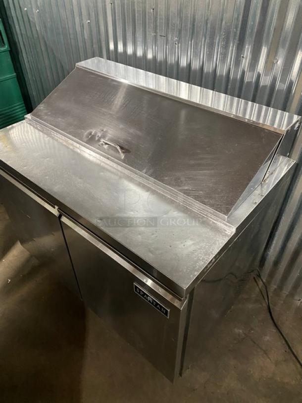 Spartan Commercial Stainless Steel 2 Door Refrigerated Bain Marie Style Mega Top Salad/Sandwich Prep Table! With Poly Coated Wire Racks! Model: SST-48! 115V! On Casters! - Image 8 of 11