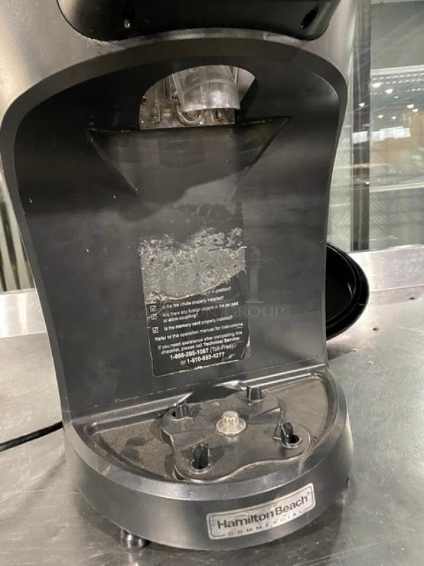 Hamilton Beach Revolution Series Commercial Electric Powered Countertop Portion Ice-Shaver/Blender! With 5 Gal. Capacity Insulated Double-Wall Hopper & 64 Oz. Polycarbonate Container! Model: HBS1400 SN: X4912DY00049! 120V! - Image 7 of 10