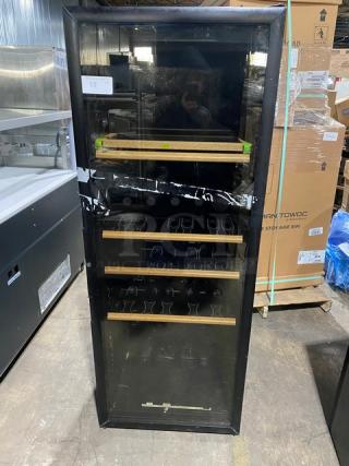 EuroCave Commercial Black Single Glass Door Refrigerated Wine Cellar/Cabinet! Model: 283V2 SN: 1075384! 115V!