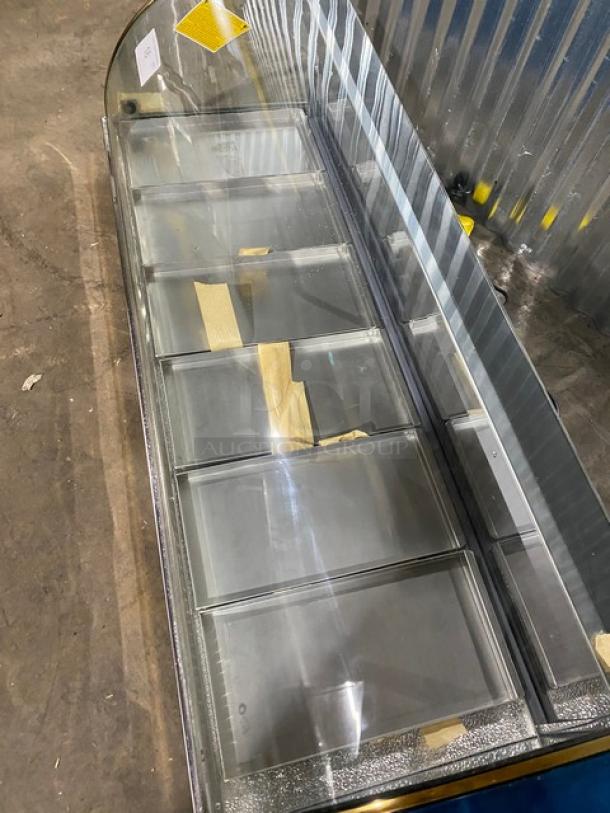 NEW! NEVER USED! Diamond Commercial Stainless Steel Curved Glass Refrigerated 63" Sushi Display Case! With Rear Sliding Doors! Model: GVRB-160 SN: 2008.065608! 110V 1 Phase! - Image 5 of 9