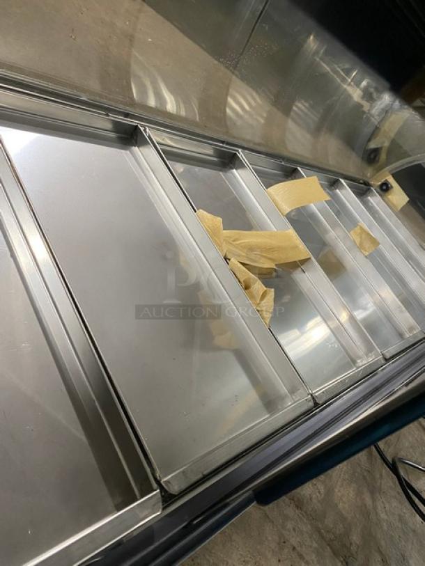 NEW! NEVER USED! Diamond Commercial Stainless Steel Curved Glass Refrigerated 63" Sushi Display Case! With Rear Sliding Doors! Model: GVRB-160 SN: 2008.065608! 110V 1 Phase! - Image 6 of 9