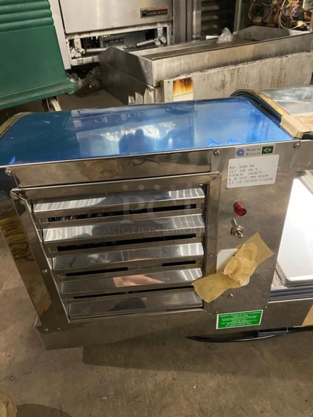 NEW! NEVER USED! Diamond Commercial Stainless Steel Curved Glass Refrigerated 63" Sushi Display Case! With Rear Sliding Doors! Model: GVRB-160 SN: 2008.065608! 110V 1 Phase! - Image 7 of 9