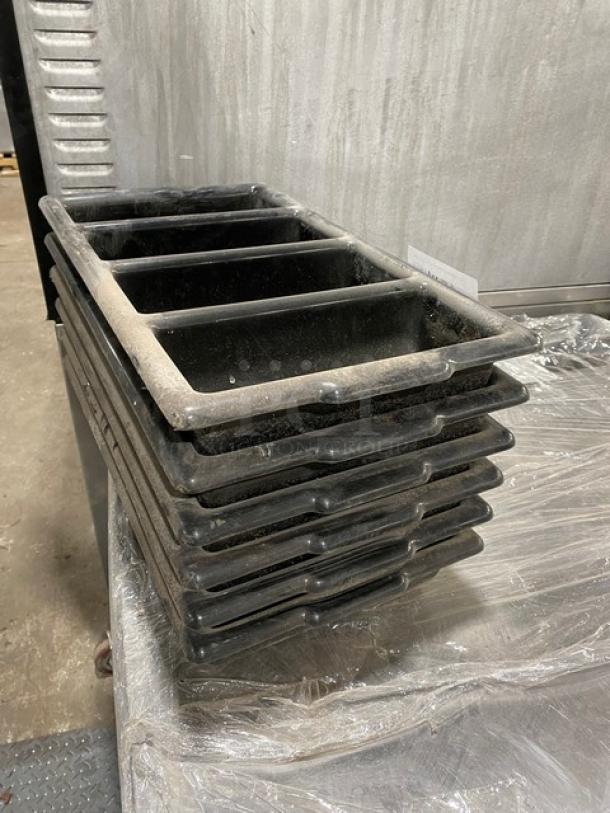 TableCraft Commercial Black 4-Compartment Cutlery Box/Flatware Bin! With Handles! Model: 1524B! 6X Your Bid! - Image 4 of 7