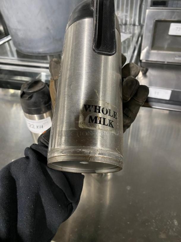 Commercial Stainless Steel Milk/Cream Carafes! 4X Your Bid! - Image 6 of 7