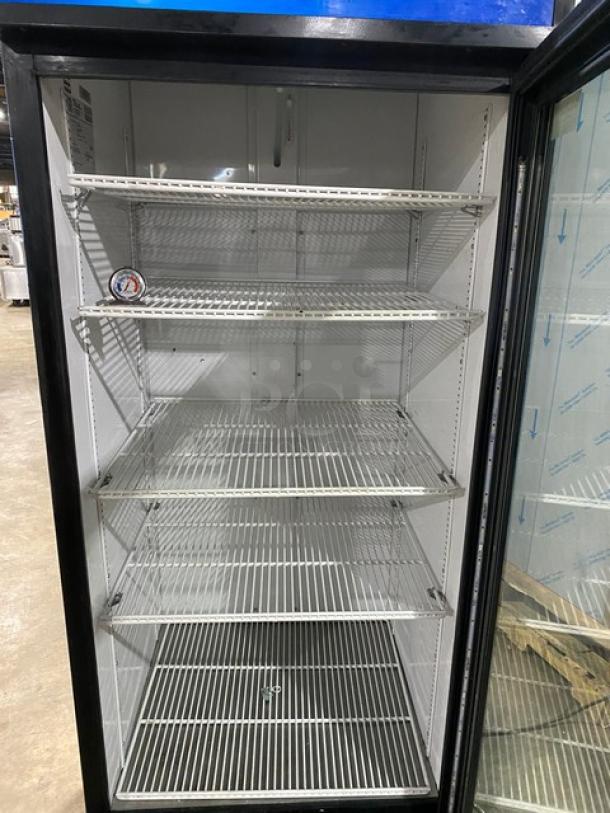 True Pepsi Style Commercial Single Glass Door Reach In Merchandiser Refrigerator! With Poly Coated Wire Racks! Model: GDM-26-HC~TSL01 SN: 9224248! 115V 1 Phase! - Image 5 of 8