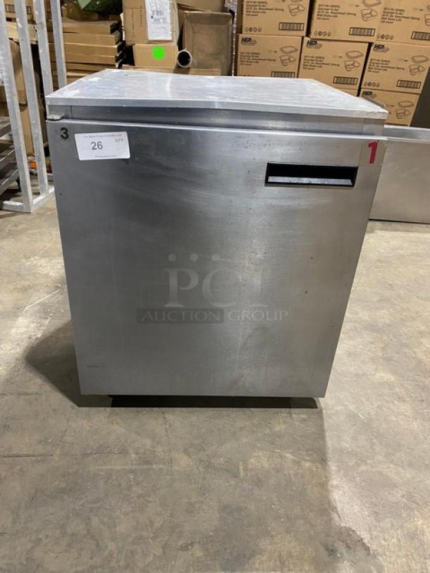 Delfield Commercial Stainless Steel Solid Single Door Undercounter Refrigerator! Model: 406CA-DHL-DD1 SN: 0508036102880-T! 115V 1 Phase! On Casters! - Image 1 of 9