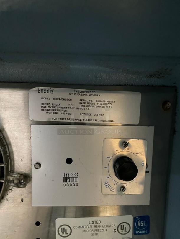 Delfield Commercial Stainless Steel Solid Single Door Undercounter Refrigerator! Model: 406CA-DHL-DD1 SN: 0508036102880-T! 115V 1 Phase! On Casters! - Image 6 of 9
