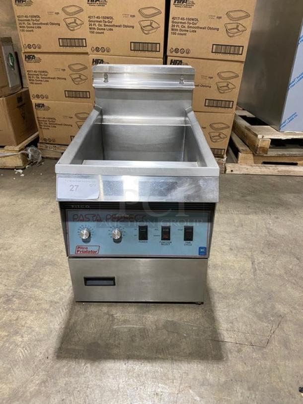 Pitco Pasta Perfect Series Commercial Stainless Steel Electric Powered Countertop Pasta Cooker/Rethermalizer! With Back Splash! Model: GPE14-HH SN: E03JB031345! 208V 1 Phase! - Image 1 of 9