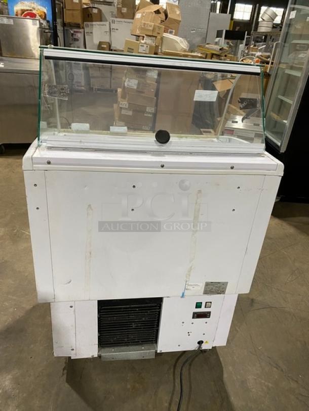 Antartika Commercial White Free-Standing Frozen Yogurt/Ice Cream Dipping Cabinet! With Sneeze Guard! Model: CONO 4+4! 115V! On Casters! - Image 3 of 11