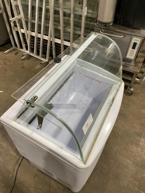 Antartika Commercial White Free-Standing Frozen Yogurt/Ice Cream Dipping Cabinet! With Sneeze Guard! Model: CONO 4+4! 115V! On Casters! - Image 11 of 11