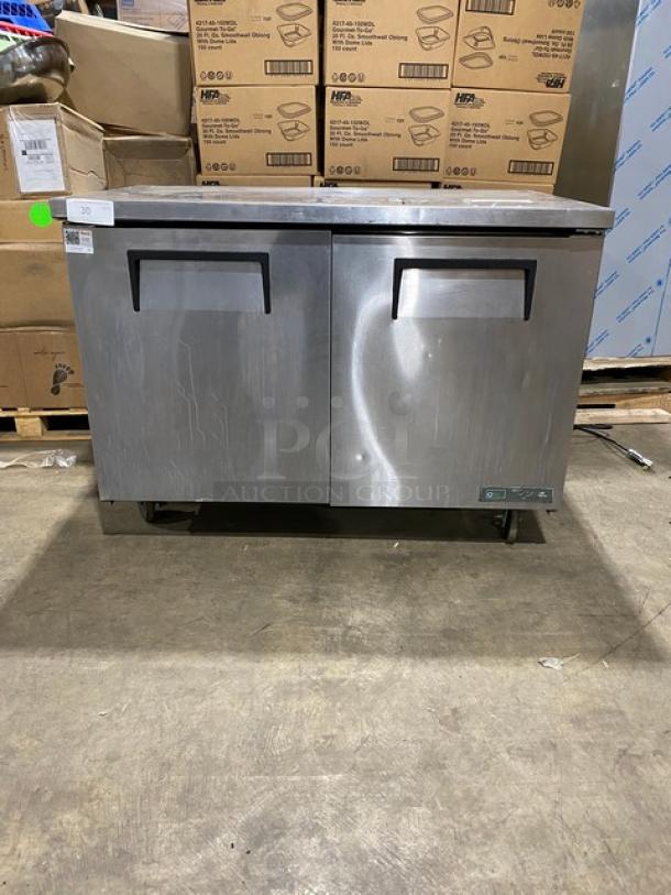 True Commercial Stainless Steel Solid 2 Door Undercounter Refrigerator! Model: TUC-48-HC SN: 9386110! 115V 1 Phase! On Casters! - Image 1 of 9