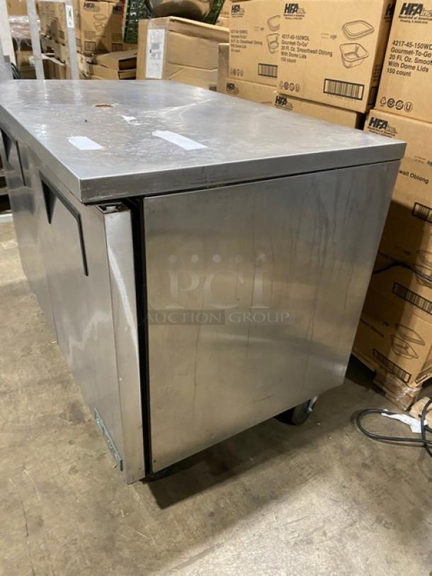True Commercial Stainless Steel Solid 2 Door Undercounter Refrigerator! Model: TUC-48-HC SN: 9386110! 115V 1 Phase! On Casters! - Image 2 of 9