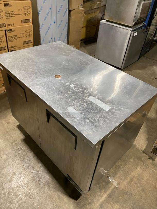 True Commercial Stainless Steel Solid 2 Door Undercounter Refrigerator! Model: TUC-48-HC SN: 9386110! 115V 1 Phase! On Casters! - Image 7 of 9