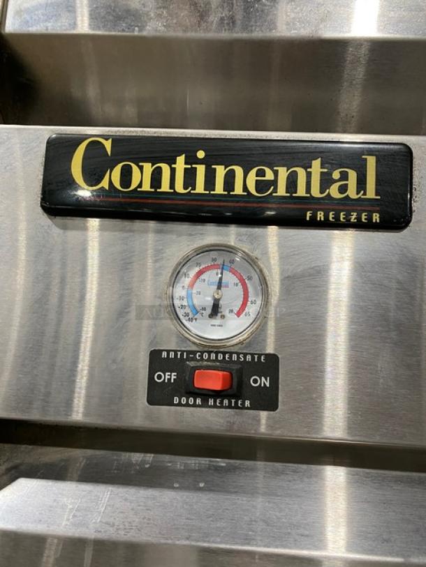 Continental Commercial Stainless Steel Solid 2 Door Reach In Freezer! Energy Star Certified! With Poly Coated Wire Racks! Model: 2FE SN: 152B8174! 115V 1 Phase! On Casters! - Image 8 of 11