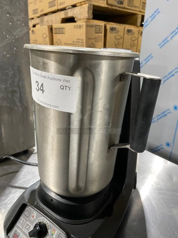 Hamilton Beach Expeditor Series Commercial Stainless Steel Electric Powered Countertop Culinary Blender! With 1 Gal. Stainless Steel Container! Model: HBF1100S SN: G3312DY00011! 120V! - Image 8 of 9