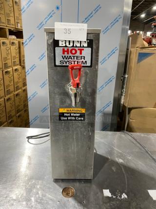 Bunn Commercial Stainless Steel Electric Powered Countertop Hot Water Dispenser! Model: HW2 SN: HW20031932! 120V 1 Phase!