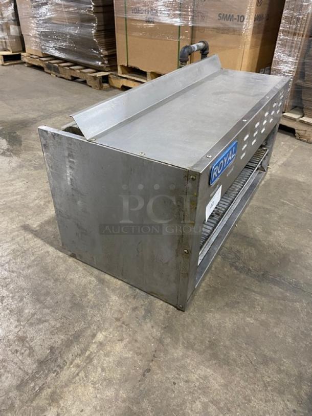 Royal Commercial Stainless Steel Natural Gas Powered Overhead Salamander Broiler/Cheese Melter! With Wire Oven Rack! - Image 2 of 8