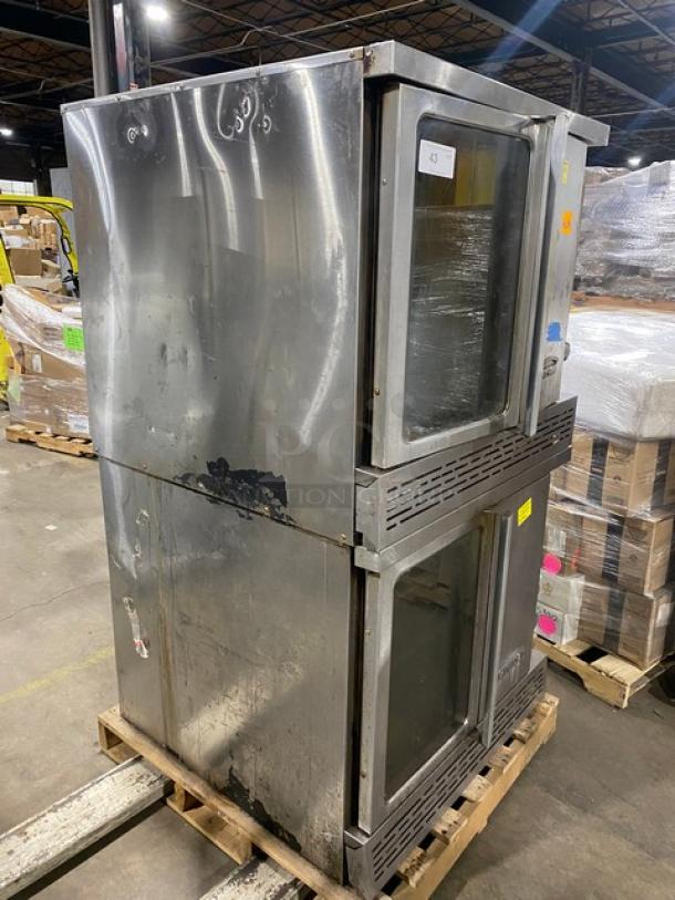 Imperial Commercial Stainless Steel Natural Gas Powered Double Stacked Convection Oven! With Wired Oven Racks! With Casters! 2X Your Bid Makes One Unit! - Image 2 of 11