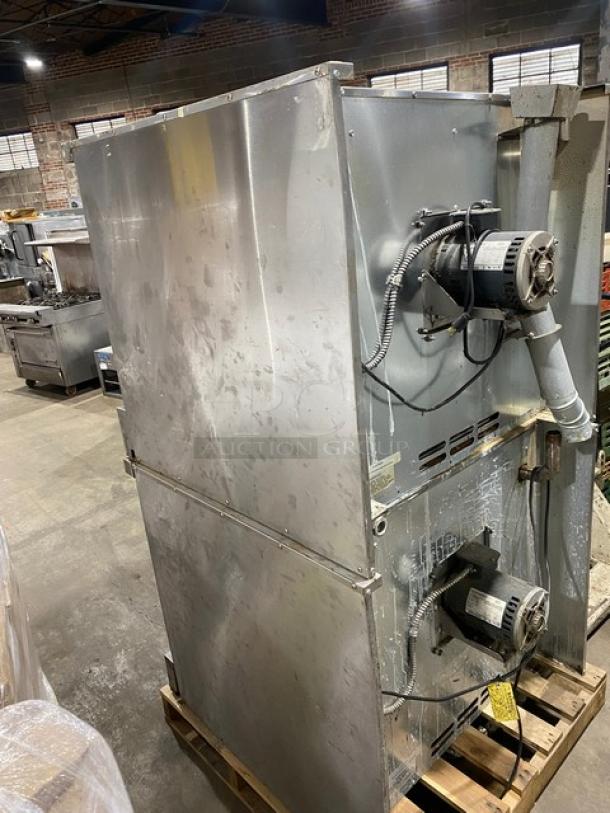 Imperial Commercial Stainless Steel Natural Gas Powered Double Stacked Convection Oven! With Wired Oven Racks! With Casters! 2X Your Bid Makes One Unit! - Image 4 of 11