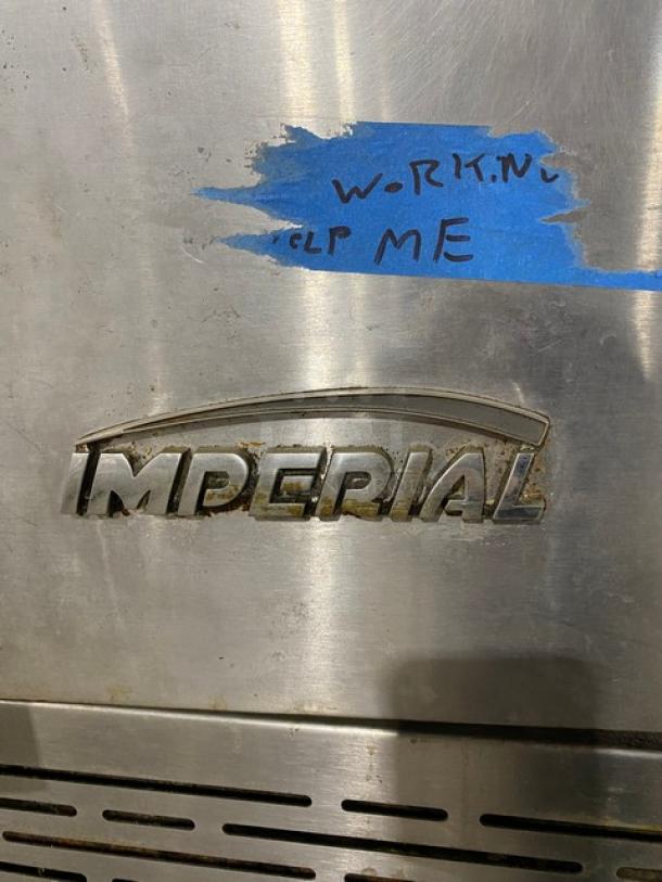 Imperial Commercial Stainless Steel Natural Gas Powered Double Stacked Convection Oven! With Wired Oven Racks! With Casters! 2X Your Bid Makes One Unit! - Image 8 of 11