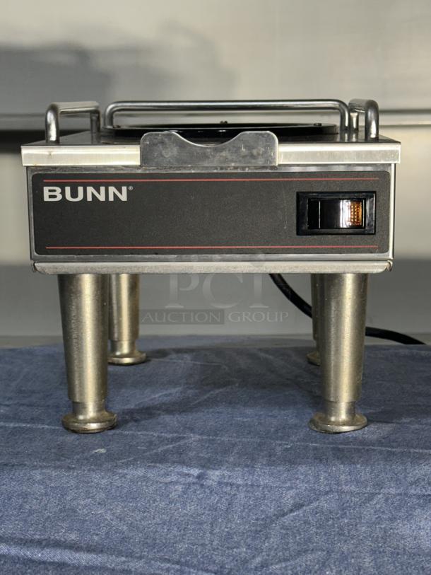 One Bunn Coffee Pot Warmer Model # RWS1 120 Volts Satin Nickel Legs 8X9X8 - Image 1 of 4
