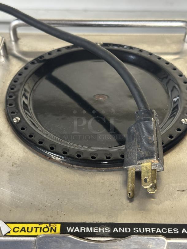 One Bunn Coffee Pot Warmer Model # RWS1 120 Volts Satin Nickel Legs 8X9X8 - Image 4 of 4