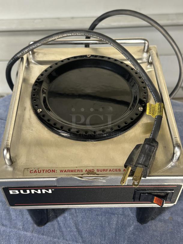 One Bunn Coffee Pot Warmer Model# RWS1 120 Volts Black Satin Nickel Legs 8X9X8 - Image 4 of 4
