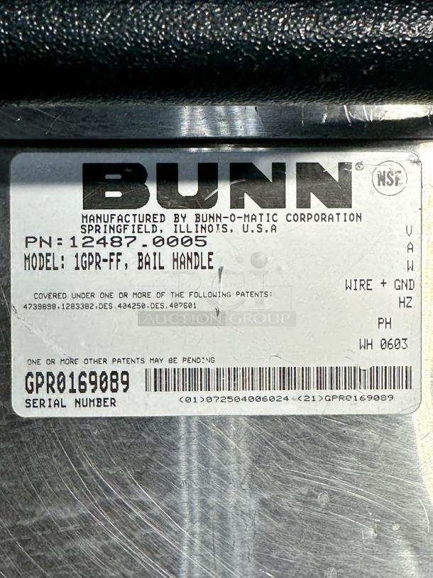 One Bunn Portable Coffee Server, 1 Gallon, Model # 1GPR, Pail Handle, 7X13X8 - Image 2 of 2